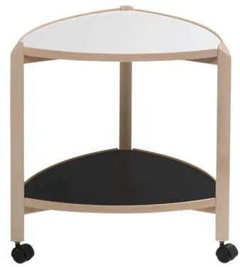 Thomsen Furniture Visit přídavný stolek na kolečkách - buk/melamin - přírodní buk - 55x50x50 cm