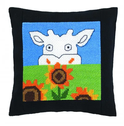 Permin Vyšívací sada Polštář Kráva 14x14cm