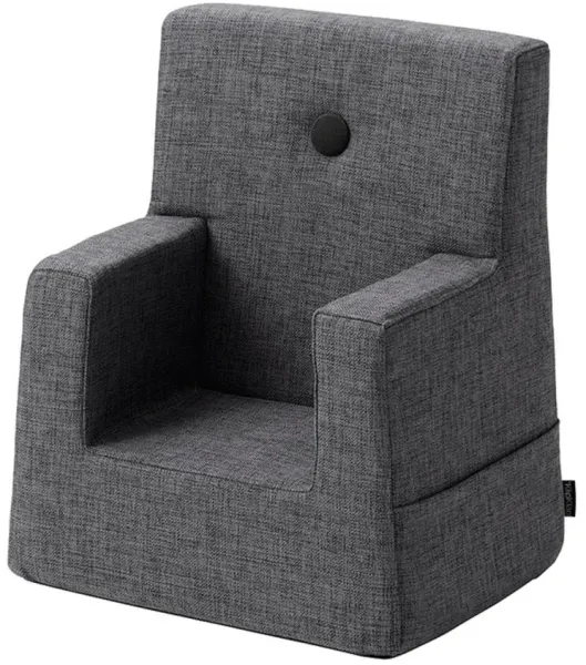 Dětská židle - tmavě šedá/černě šedá knoflík
