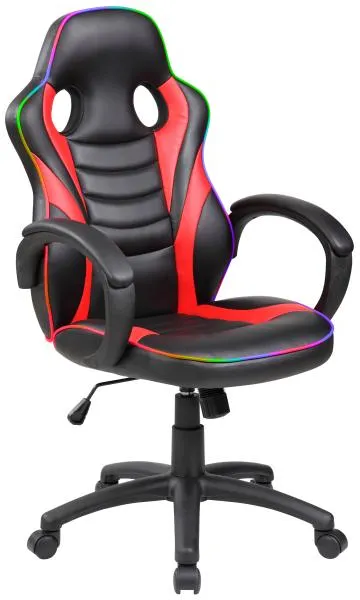 Homeville Exracer Jason LED umělá kůže černá/červená