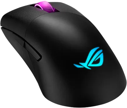 ASUS ROG KERIS Wireless - Herní myš - Optická - 5 tlačítek - Černá s RGB osvětlením