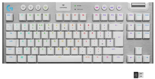 Logitech G915 TKL LIGHTSPEED Wireless GL Tactile - Herní klávesnice - Bez numerické části - Severská - Bílá