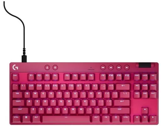 Logitech G PRO X TKL LIGHTSPEED - Logitech Magnetic Analog - Lineární - Herní klávesnice - Bez numerické části - Nordická - Červená