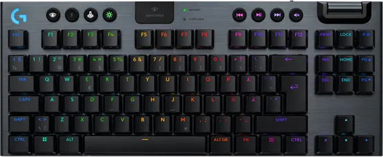 Logitech G915 X LIGHTSPEED TKL - Linear - 80 % (TKL) - Herní klávesnice - Bez numerické klávesnice - Severská - Černá