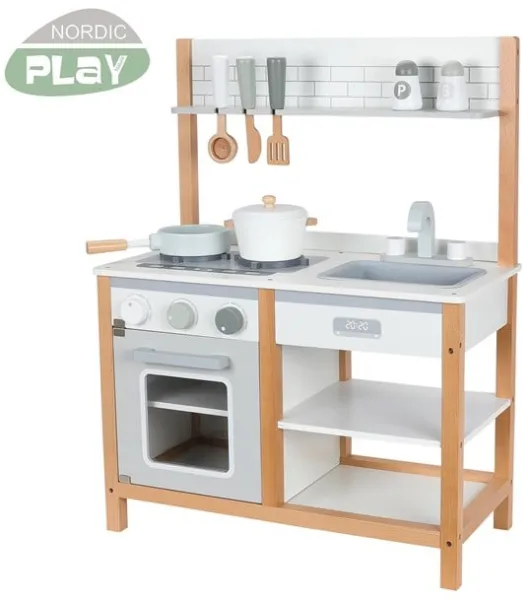 Nordic Play Dětská kuchyňka s příslušenstvím Nature