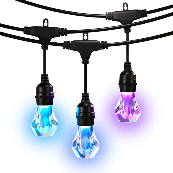 Nanoleaf Essentials Matter Chytrý vícebarevný venkovní světelný řetěz Smarter Kit - 15 m