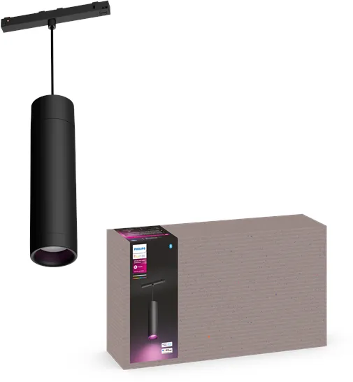 Philips Hue Perifo Stropní závěsná válcová lampa - Černá