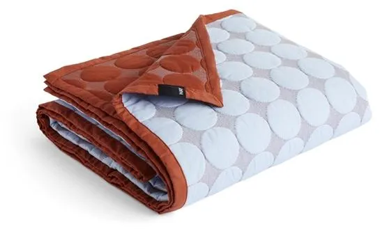 HAY Mega Dot Přehoz na postel 260x260 Světle modrý