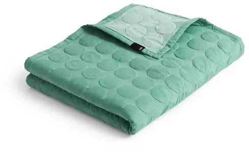 HAY Mega Dot Organic Přehoz na postel 195x245 Sea Green