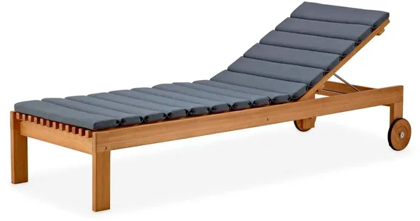 Cane-Line Amaze lehátko s polštářem - teak se šedým polštářem