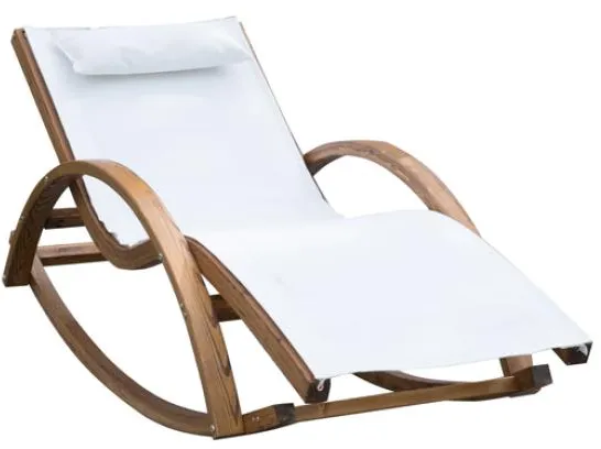 Homeville Lux lehátko z modřínu s funkcí houpání 150x60x50cm