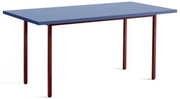 HAY Two-Colour Jídelní stůl L160 Maroon Red/Blue