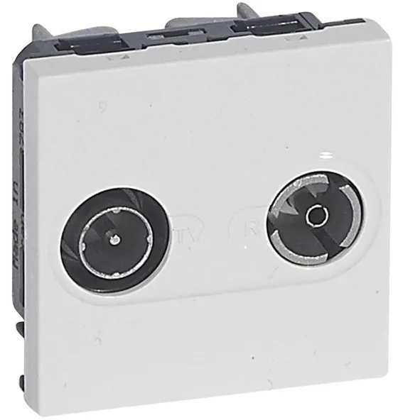 Legrand TV-/rádiová zásuvka samec/samice 9,52MM bílá