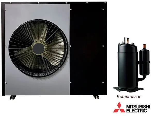 Andersen Electric Nordic One vzduch/voda tepelné čerpadlo s WiFi, 12kW, Černá